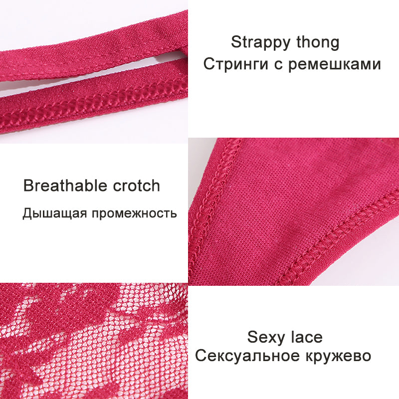2PCS/Set Women Lace G-string Panties