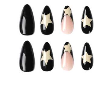 Load image into Gallery viewer, 24pc French Star Nail Set
